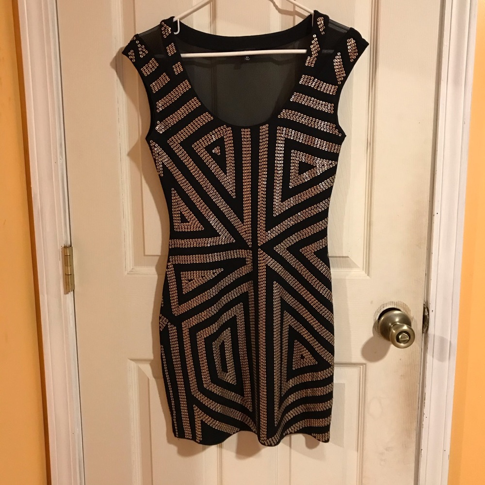 sequin body-con dress